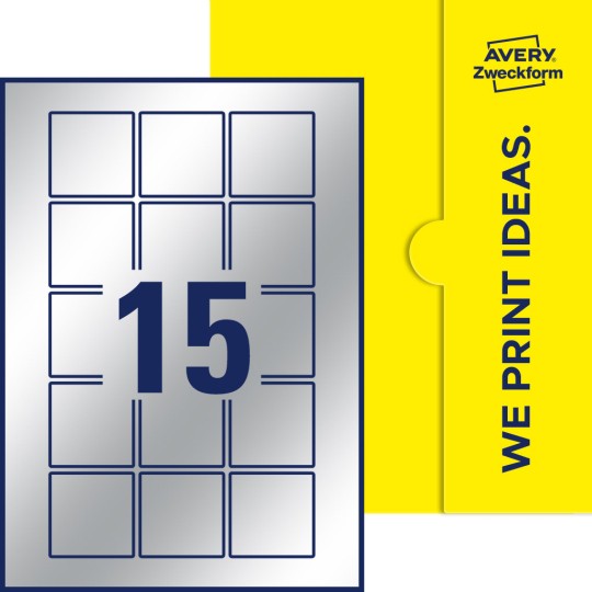 15 stk. etiketter pr. ark.