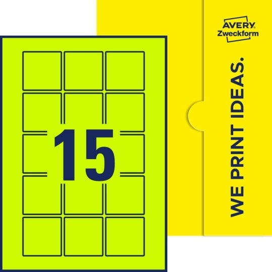 15 stk. etiketter pr. ark.