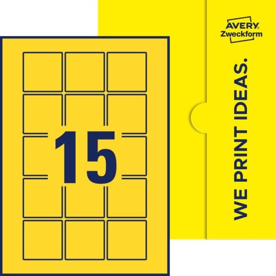 15 stk. etiketter pr. ark.