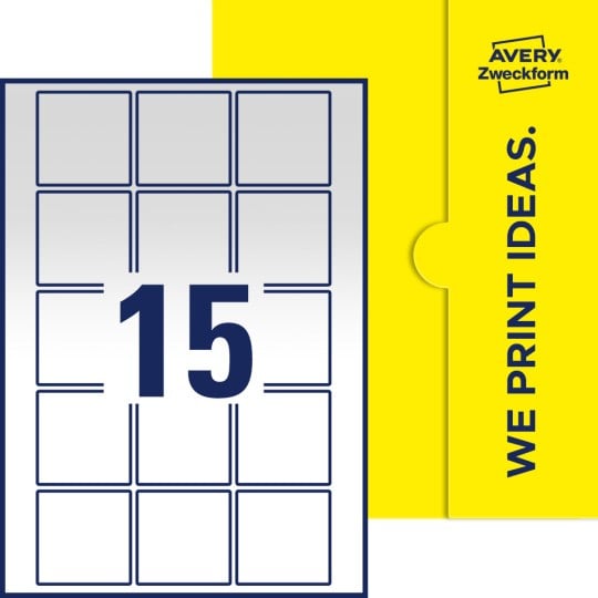 15 stk. etiketter pr. ark.