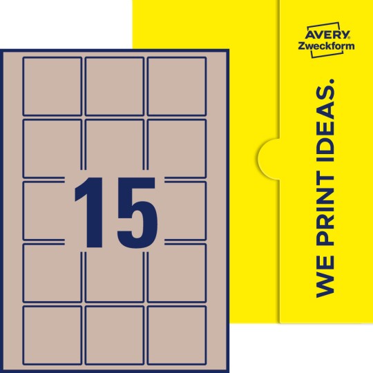 15 stk. etiketter pr. ark.