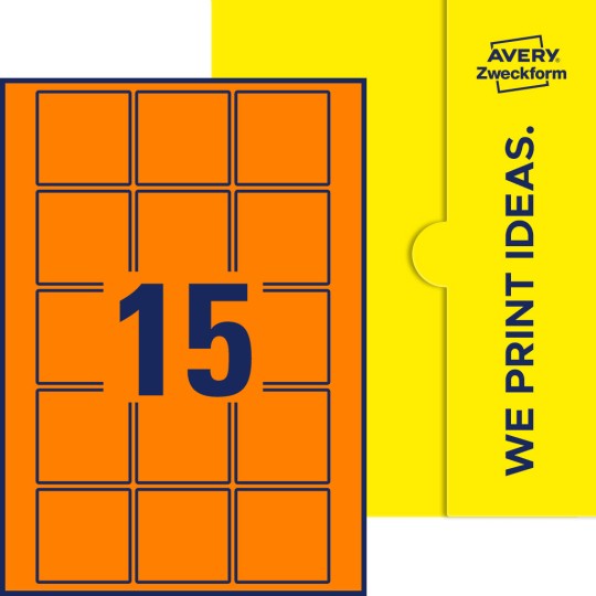 15 stk. etiketter pr. ark.