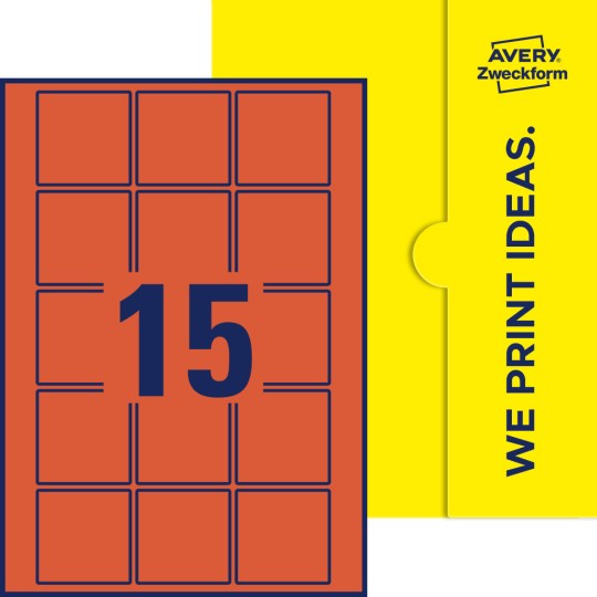 15 stk. etiketter pr. ark.