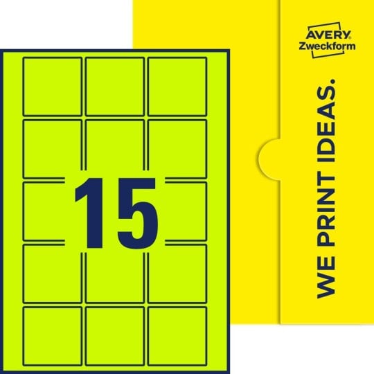 15 stk. etiketter pr. ark.