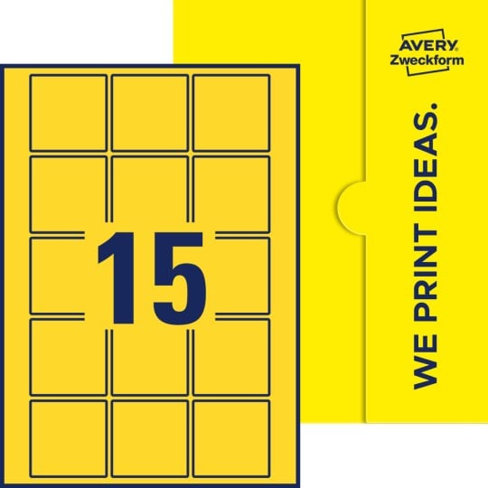 15 stk. etiketter pr. ark.