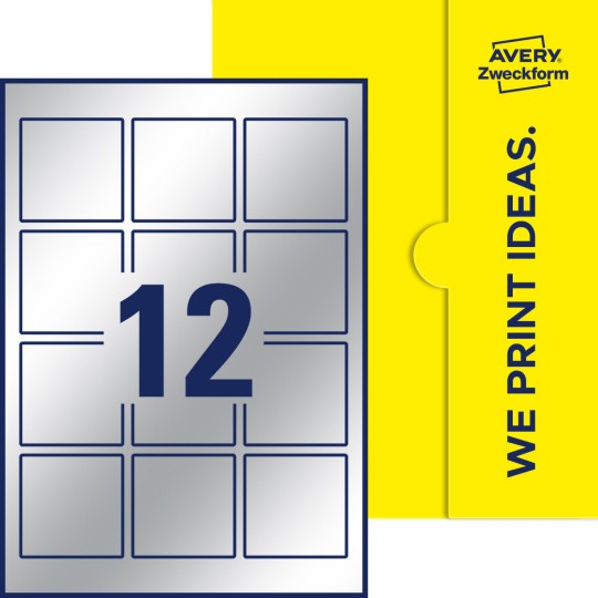 12 stk. etiketter pr. ark.