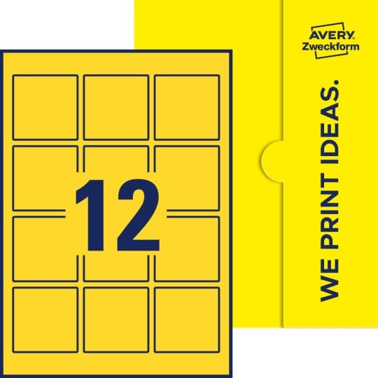 12 stk. etiketter pr. ark.