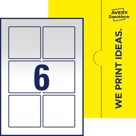 6 stk. etiketter pr. ark.