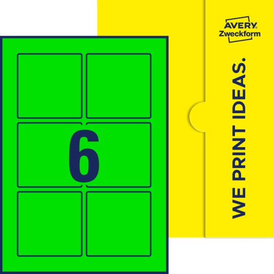 6 stk. etiketter pr. ark.