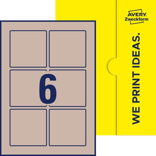 6 stk. etiketter pr. ark.