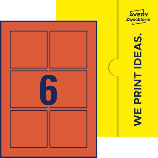 6 stk. etiketter pr. ark.