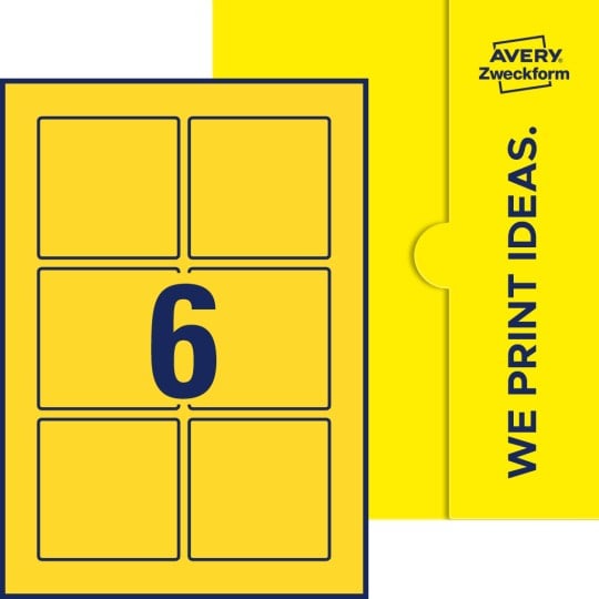 6 stk. etiketter pr. ark.