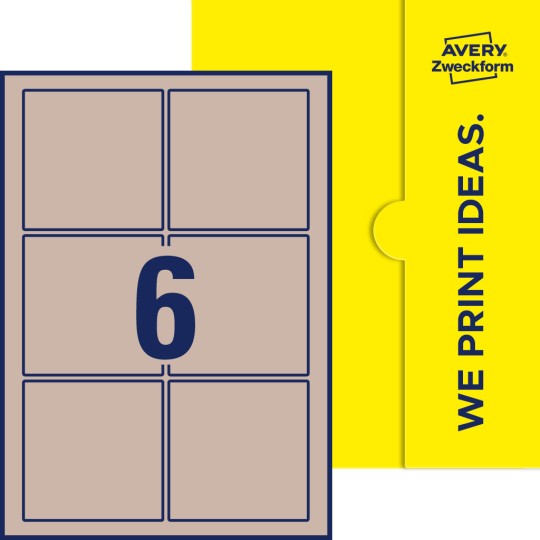 6 stk. etiketter pr. ark.