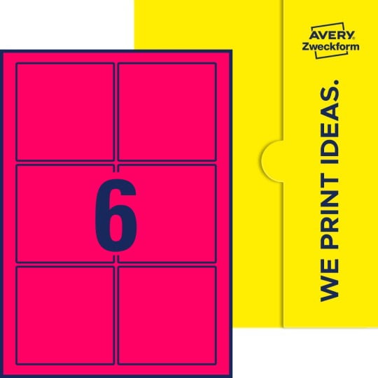 6 stk. etiketter pr. ark.