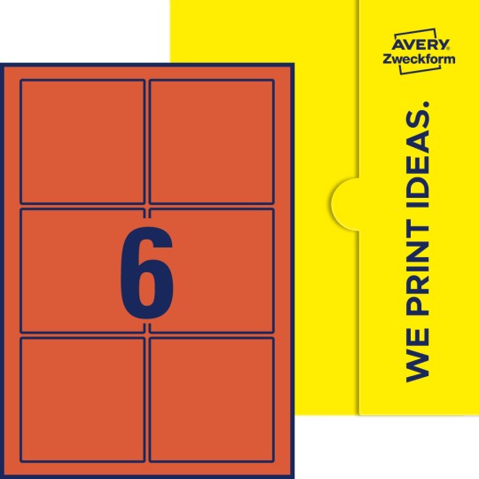 6 stk. etiketter pr. ark.