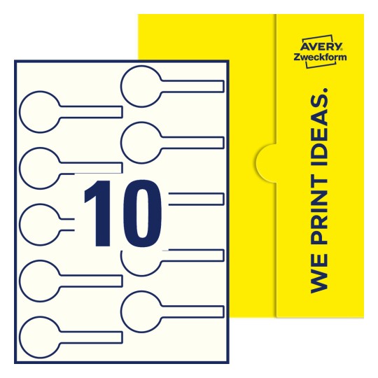 10 stk. etiketter pr. ark. - Forseglingsetiketter, 40 x 100 mm