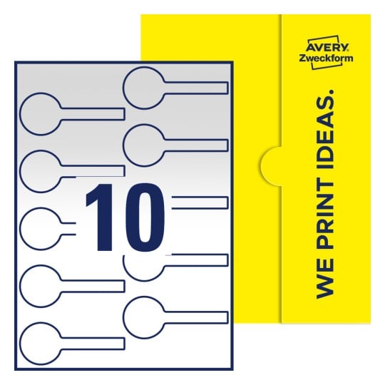 10 stk. etiketter pr. ark. - Forseglingsetiketter, 40 x 100 mm