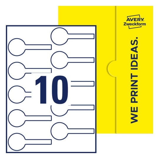 10 stk. etiketter pr. ark. - Forseglingsetiketter, 40 x 100 mm