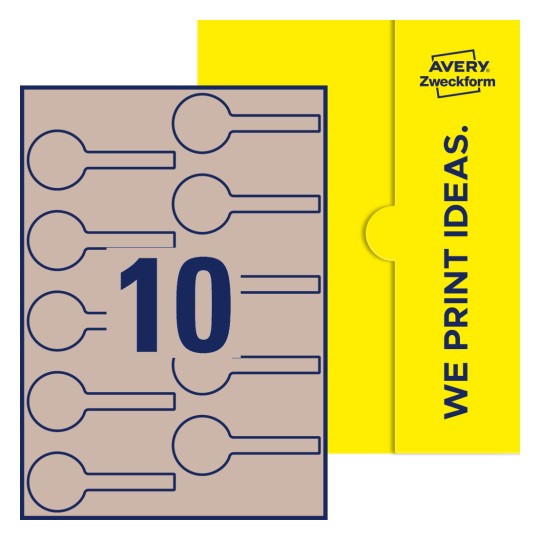 10 stk. etiketter pr. ark. - Forseglingsetiketter, 40 x 100 mm