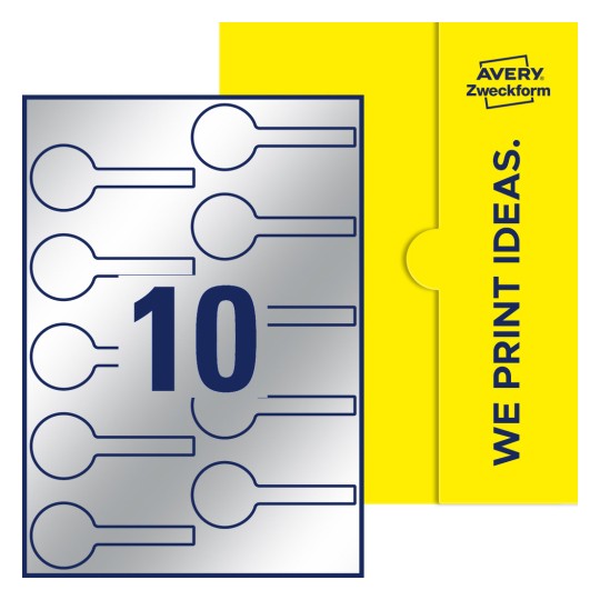 10 stk. etiketter pr. ark. - Forseglingsetiketter, 40 x 100 mm