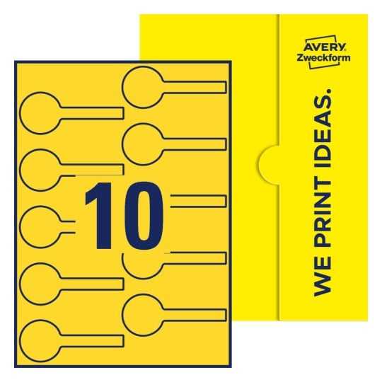 10 stk. etiketter pr. ark. - Forseglingsetiketter, 40 x 100 mm