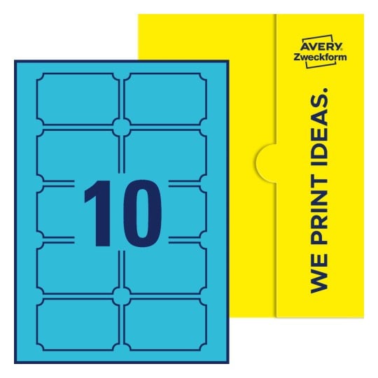 10 stk. Plaketteformede etiketter på et ark. - Plaketteformede etiketter, 80 x 50 mm