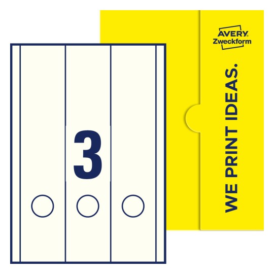 3 stk. etiketter pr. ark. - Firkantede etiketter, 61 x 297 mm