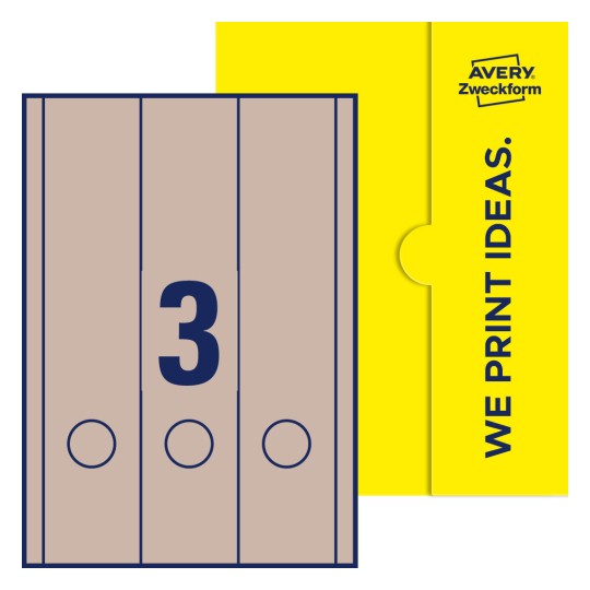3 stk. etiketter pr. ark. - Firkantede etiketter, 61 x 297 mm