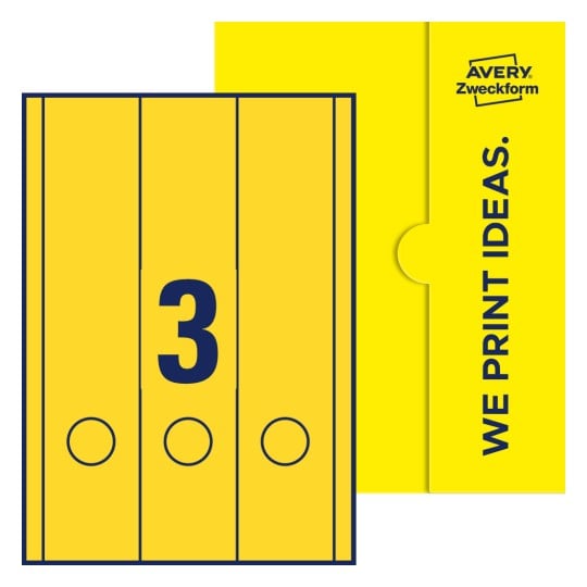 3 stk. etiketter pr. ark. - Firkantede etiketter, 61 x 297 mm