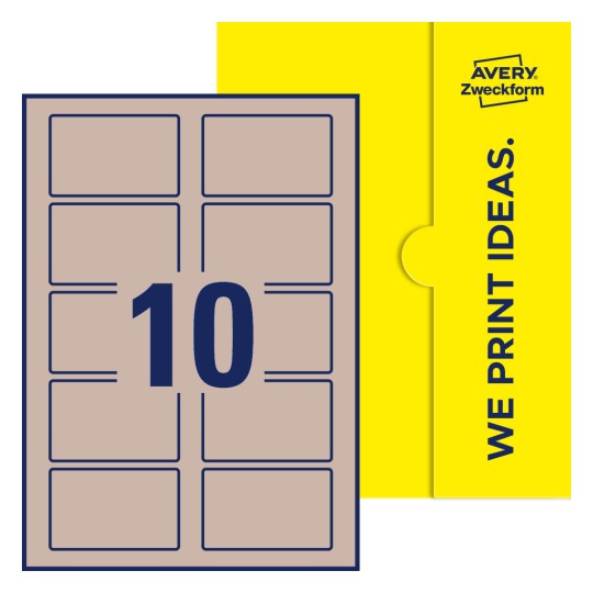 10 stk. etiketter pr. ark. - Firkantede etiketter, 80 x 50 mm