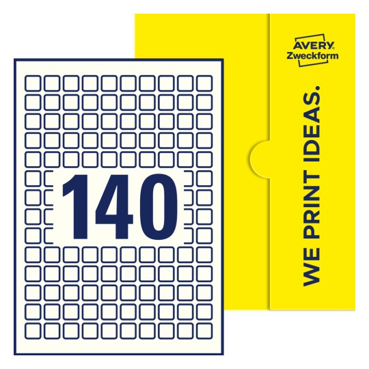 E-PPW-15x15-S - Kvadratiske etiketter, 15 x 15mm