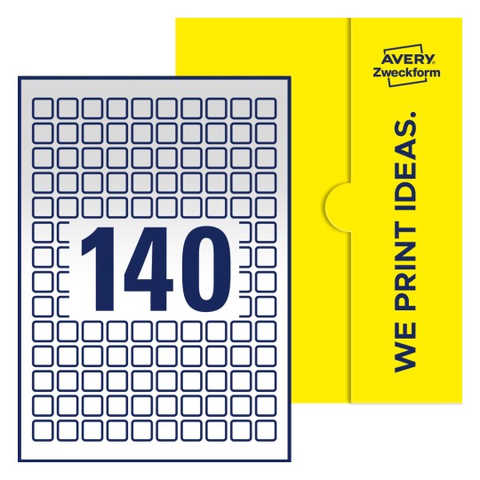 E-PPW-15x15-S - Kvadratiske etiketter, 15 x 15mm