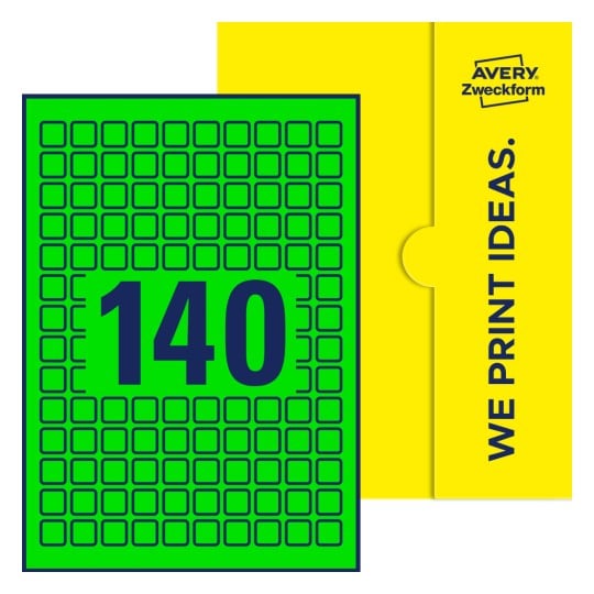 E-PPW-15x15-S - Kvadratiske etiketter, 15 x 15mm