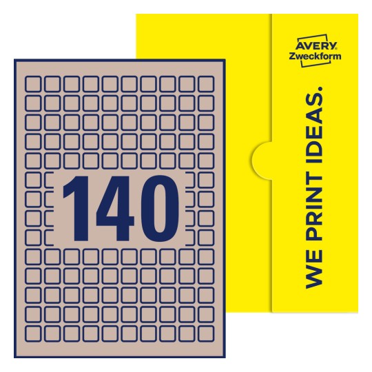E-PPW-15x15-S - Kvadratiske etiketter, 15 x 15mm