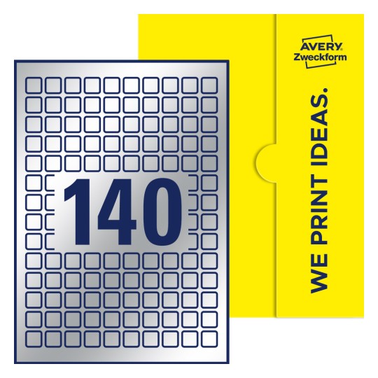 E-PPW-15x15-S - Kvadratiske etiketter, 15 x 15mm