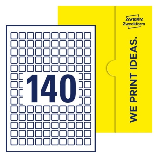 E-PPW-15x15-S - Kvadratiske etiketter, 15 x 15mm