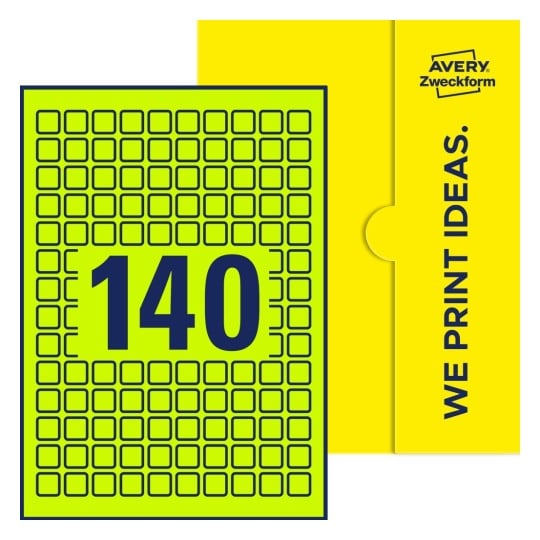 E-PPW-15x15-S - Kvadratiske etiketter, 15 x 15mm
