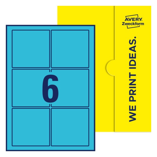 6 stk. etiketter pr. ark. - Kvadratiske etiketter, 90 x 90 mm