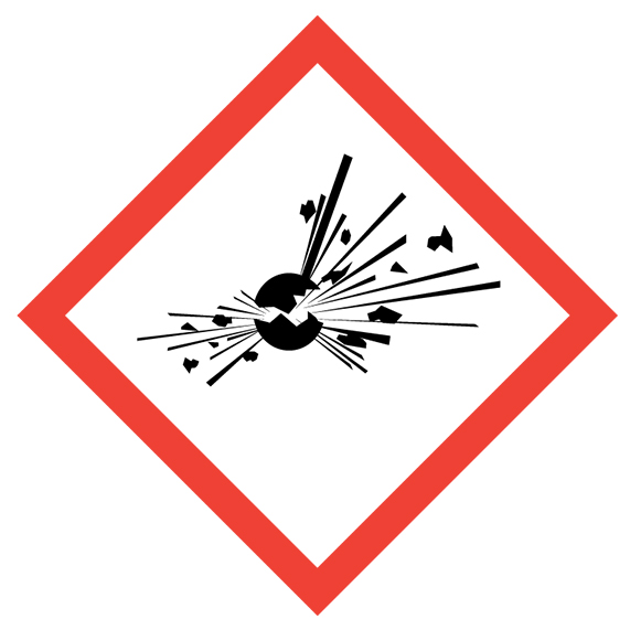 GHS01 farepiktogram – eksploderende bombe