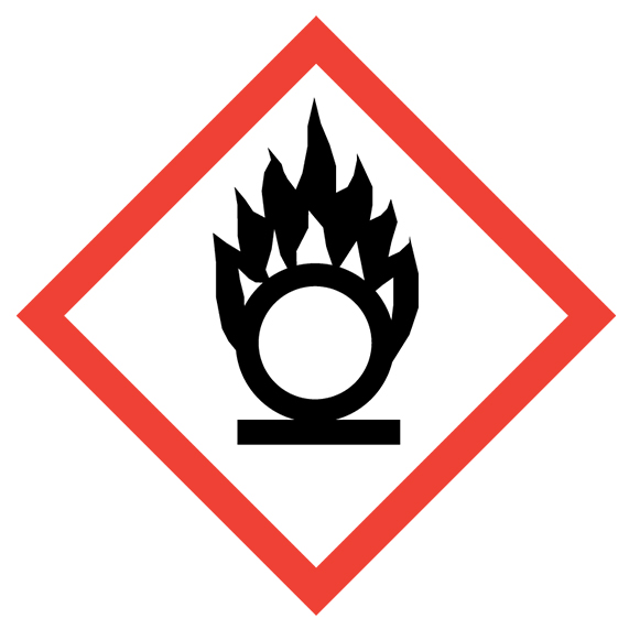 GHS03 farepiktogram – flamme over cirkel
