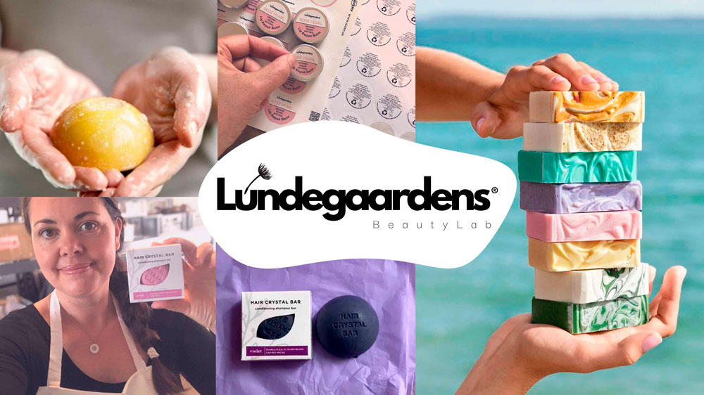 Lundegaardens BeautyLab med grundlægger Helle Tranborg Nørrevang, håndlavede plejeprodukter og produktetiketter