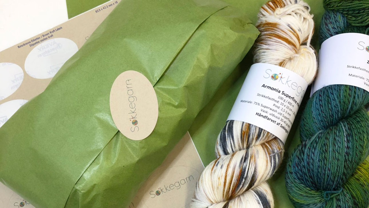 Naturbrune etiketter til emballage og branding