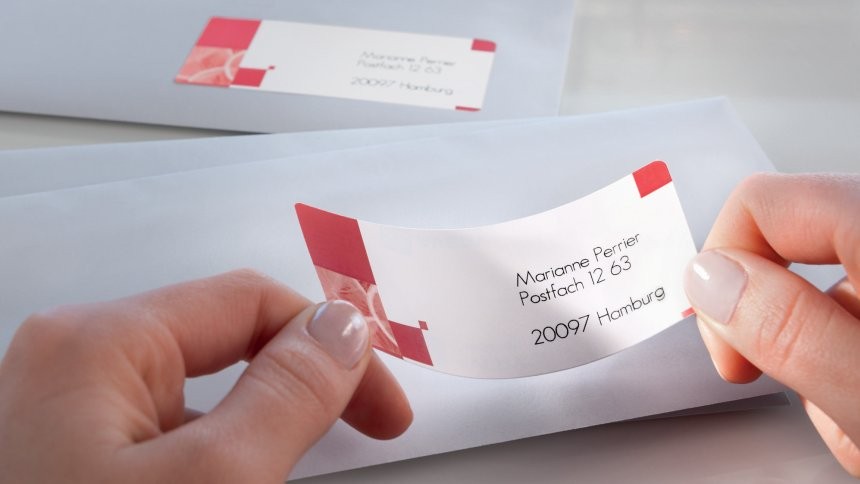 Den klasisske Avery adresseetiket