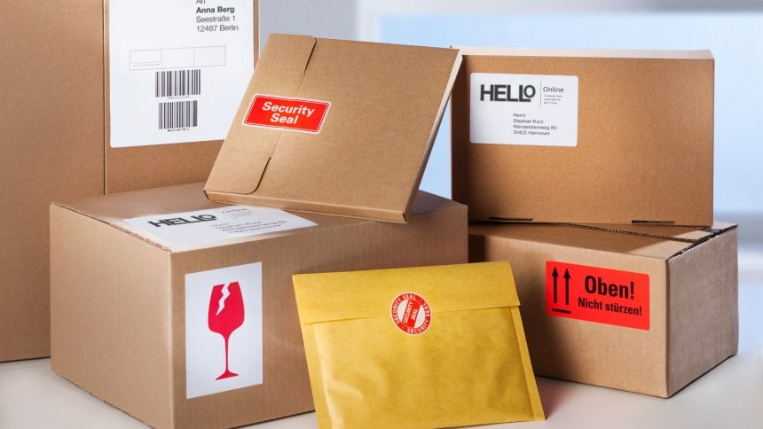 Etiketter til fragt og shipping