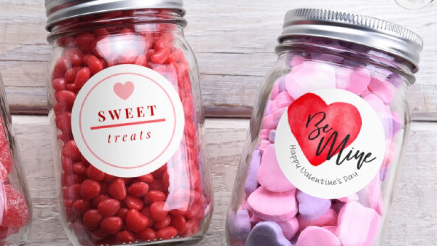 Avery Valentines day jars