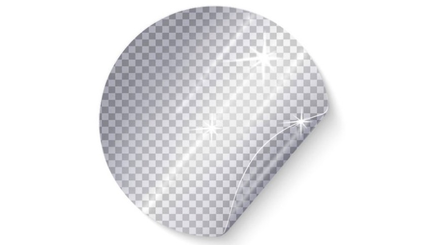 Etiketmateriale transparent folie permanent lim