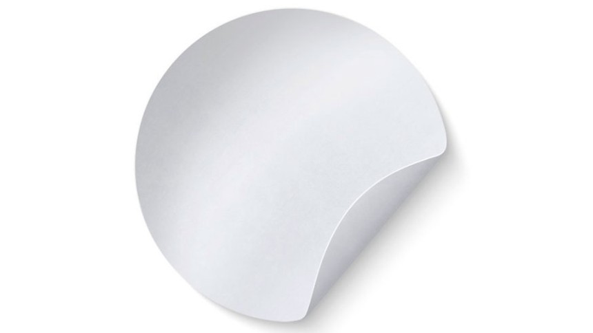 Etiketmateriale hvidt papir permanent lim