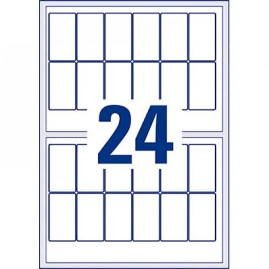 24 stk. etiketter pr. ark