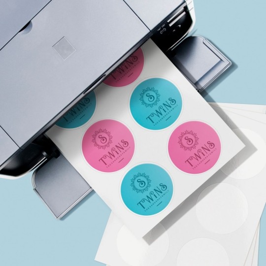 Link til Avery etiketshop runde etiketter