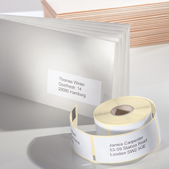 Avery Hvide papiretiketter til etiketprinter (Dymo®)